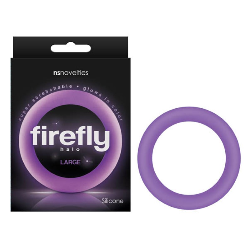 Firefly Halo Cock Ring Large - Purple